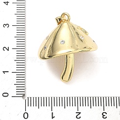 Brass Micro Pave Cubic Zirconia Pendants&nbsp;KK-P345-24G