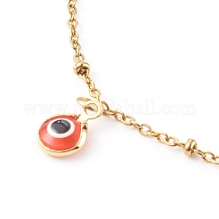 Evil Eye Lampwork Charm Anklets Sets&nbsp;AJEW-AN00421