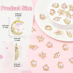 20Pcs 5 Styles Alloy Resin Pendants&nbsp;FIND-YW0010-94G