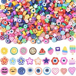 400Pcs 8 Styles Handmade Polymer Clay Beads&nbsp;CLAY-YW0002-53