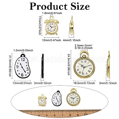 12pcs3スタイルチベットスタイルアロイペンダント  クロックのチャーム  ミックスカラー  17~24.5x12~18.5x3~4mm  穴：1.2~5mm  4個/スタイル&nbsp;FIND-CJ0005-77