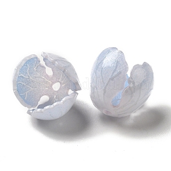 フラワービーズキャップ  DIYのジュエリーには  コーンフラワーブルー  13~15x11~13mm  穴：1~1.4mm&nbsp;SACR-C002-03E