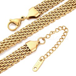 8MM 304 Stainless Steel Mesh Chain Necklaces&nbsp;NJEW-Q013-04G