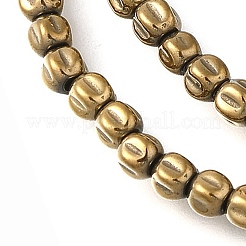 Electroplated Synthetic Non-magnetic Hematite Beads Strands&nbsp;G-C154-A01-01A