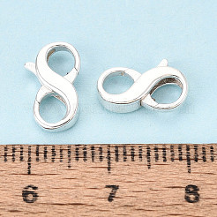 スターリングシルバーの両開きロブスタークロウクラスプ925個  8形状  銀  12x7.5~8x3mm&nbsp;STER-T008-73S-01