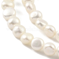 天然養殖淡水パールビーズ連売り  研磨両側  フローラルホワイト  5.5~6mm  穴：0.5mm  約31個/連  7.09''（18センチメートル）&nbsp;PEAR-A006-06