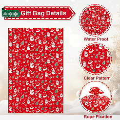 Christmas 3Pcs Rectangle Plastic Gift Storage Bags&nbsp;ABAG-WH20010-08B