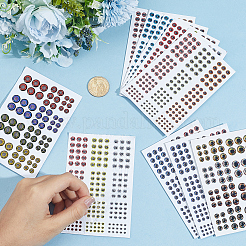 樹脂絵柄ステッカー10枚  模擬魚眼  ミックスカラー  80~122x79.5~120x1~1.5mm&nbsp;STIC-SP0001-14