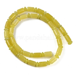 天然レモンクォーツ（加熱）ビーズ連売り  ロンデルビーズと  コラム  10x7mm  穴：1mm  約60個/連  15.75''（40センチメートル）&nbsp;G-M420-C05-02
