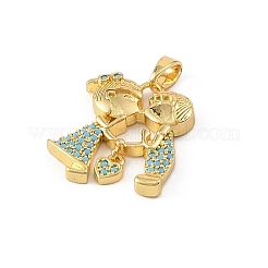 Brass & Rhinestone Pendants&nbsp;RB-CBA4B36-01G