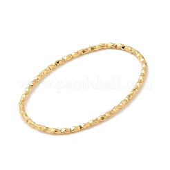 304ステンレススチールリンクリング  テクスチャ  オーバル  18KGP本金メッキ  31x20x1mm  内径：28.5x17mm&nbsp;STAS-Z041-08G