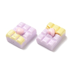オペーク樹脂カボション  チョコレート  ミックスカラー  12x9.5x6mm&nbsp;RESI-K027-05