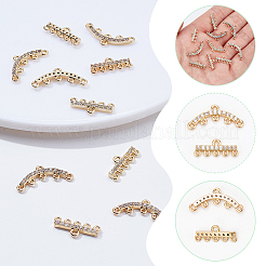 10Pcs 2 Styles Brass Micro Pave Cubic Zirconia Chandelier Component Links&nbsp;FIND-AR0005-59