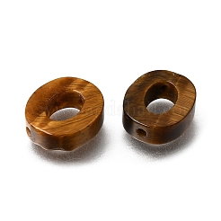 天然タイガーアイビーズフレーム  オーバル  12x10x4mm  穴：1.2mm  内径：7x5mm&nbsp;GG-CBA487A-02C