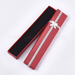 厚紙のネックレスボックス  内部のスポンジ  長方形  ミックスカラー  21x4x2cm&nbsp;CBOX-S019-01