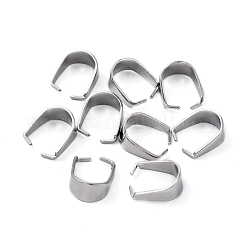 変色しにくい304ステンレススチールのスナップオンベイル  ステンレス鋼色  10x7x5mm&nbsp;STAS-R048-10x7mm