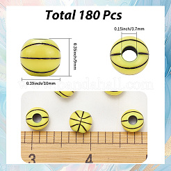 6 Sets Opaque Acrylic Beads&nbsp;OACR-SC0002-28