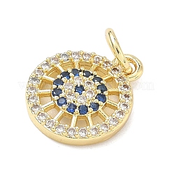 Brass Micro Pave Cubic Zirconia Pendants&nbsp;KK-K417-15A-G