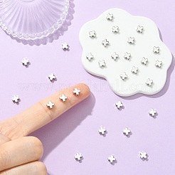 シェグレイスの真鍮ビーズ  クロス  カドミウムフリーと鉛フリー＆ニッケルフリー  プラチナメッキ  6x6x3mm  穴：1mm&nbsp;XGRQ5F163-799P