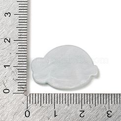 アクリルプラスチックカボション  ブルー  魚  17x25x1.5mm&nbsp;OACR-R269-01B