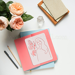 描画ツールプラスチック製図面型板テンプレート  長方形  人形の型紙  20x15cm  6個/セット&nbsp;DIY-WH0172-648