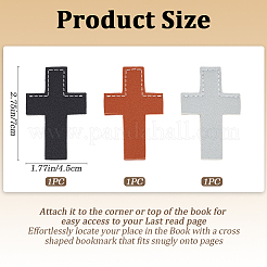 3Pcs 3 Colors Leather Bookmarks&nbsp;AJEW-CP0003-83
