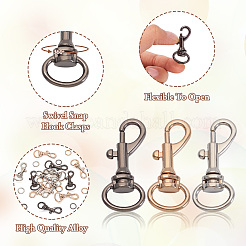 15Pcs 6 Colors Alloy Swivel Snap Hook Clasps&nbsp;FIND-TA0003-79
