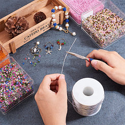 丸アルミ線  曲げ可能なメタルクラフトワイヤー  DIY アートやクラフト プロジェクト用の花のワイヤー  ゲインボロ  17ゲージ  1.2mm  約116m /ロール&nbsp;AW-WH0001-1.2mm-02