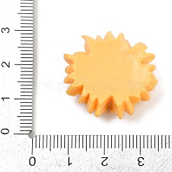 不透明樹脂の花のカボション  菊  オレンジ  26x25.5x9.5mm&nbsp;RESI-R463-02A
