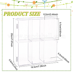 2-Tier Transparent Acrylic Desktop Minifigure Display Case&nbsp;ODIS-WH0034-13