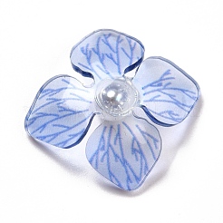 アクリルカボション  花  ランダムな色  16x15.5x5mm&nbsp;SACR-E002-16