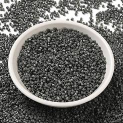 焼付塗装ガラスシードビーズ  シリンダー  グレー  2x1.5mm  穴：1mm  約5599個/50g&nbsp;X-SEED-S042-05B-42