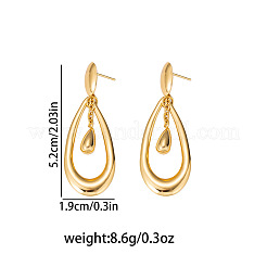 304 Stainless Steel Stud Dangle Earrings&nbsp;WGFEC34-01