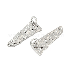 Brass Micro Pave Clear Cubic Zirconia Pendants&nbsp;KK-B139-24A-P