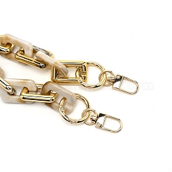 Tortoise Shell Pattern Acrylic Rectangle Chain Bag Handles&nbsp;FIND-TAC0006-35B