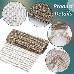Polyester Elastic Rhinestone Fishnet Fabric&nbsp;DIY-WH0504-288C