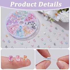 8 Sets 8 Colors Inside Colours Transparent Glass Seed Beads&nbsp;SEED-PH0002-41