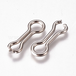 ステンレス鋼の釣りスイベルタックルアクセサリー  釣り用品用  ステンレス鋼色  16x5.5x1mm&nbsp;STAS-WH0014-56A-P