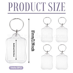 20Pcs Acrylic Photo Frame Keychains&nbsp;AJEW-TA0003-60