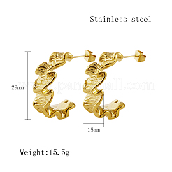 Stainless Steel C-Shaped Stud Earrings&nbsp;JN8832-1