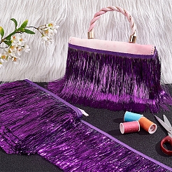 Polyester Tinsel Tassel Trimming&nbsp;DIY-WH0430-372C