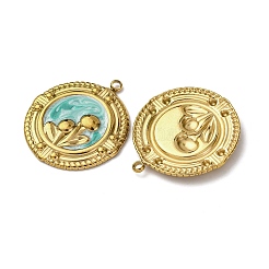 304 Stainless Steel Enamel Pendants&nbsp;STAS-P406-22G