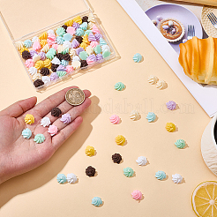 112Pcs 8 Colors Opaque Resin Cabochons&nbsp;RESI-SC0006-95