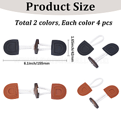 8Pcs 2 Colors Wood Buttons&nbsp;BUTT-GF0004-36