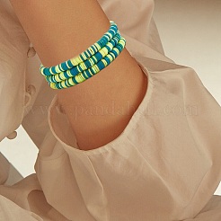 Handmade Polymer Clay Heishi Surfer Stretch Bracelets Set&nbsp;BJEW-SW00099-04