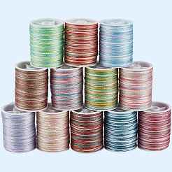 12 Rolls 12 Colors Polyester Cord&nbsp;OCOR-CY0002-43A