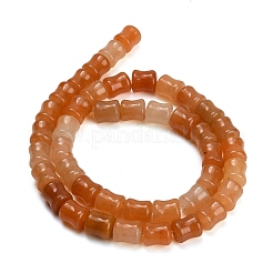 天然石レッドアベンチュリンビーズ連売り  竹の棒  9.5~10x8~8.5mm  穴：1mm  約42~43個/連  14.96''~15.06''（38~38.25センチメートル）&nbsp;GG-CBA792A-E01-8x9mm