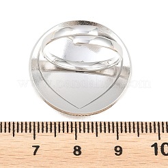 304ステンレススチールカフオープンリング  ラウンド  ステートメントリング  ステンレス鋼色  25mm  内径：17mm&nbsp;RJEW-F202-02B-P