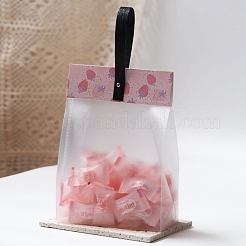 プラスチック製の透明なギフトバッグ  保存袋  セルフシールバッグ  トップシール  長方形  漫画カードとスリング付き  穴と釘  パールピンク  21.5x10x5cm  10のセット/袋&nbsp;OPP-B002-H05
