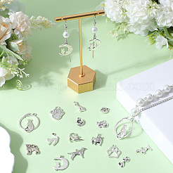 90Pcs 15 Style Tibetan Style Alloy Pendants&nbsp;TIBEP-SC0002-56